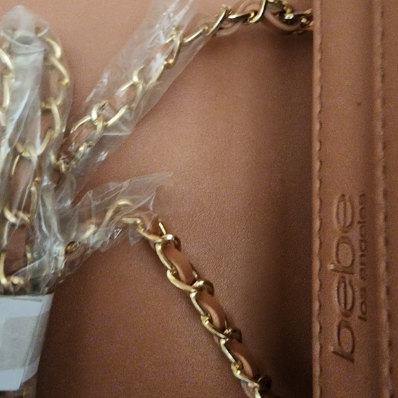 bebe Quilted Sophia Dark Blush Crossbody Bag NWT - Picture 7 of 12